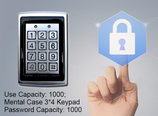 Metal Numeric Keypad Reader RFID Access Control Keypad With Backlight