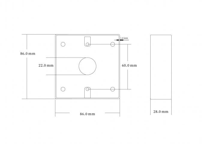 European Back Box European size frosted matt type back box for Access Control push button