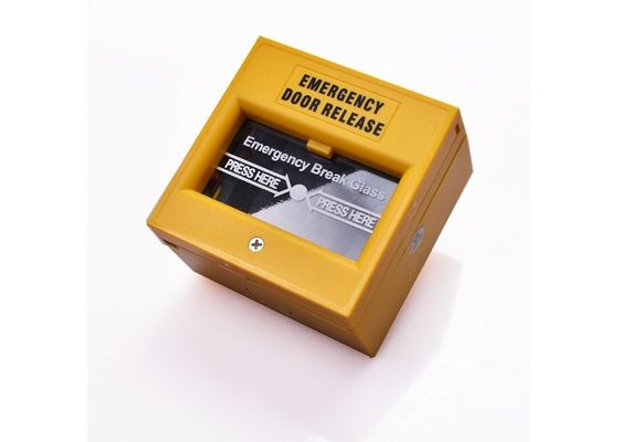 DPDT White Break Glass Call Point Emergency Exit Push Button With Changeable Glass