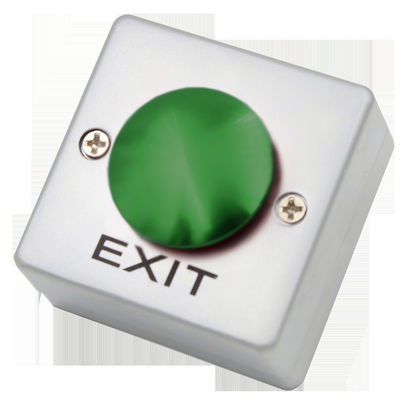 Red / Green Push To Exit Button SPDT Flat Mushroom Metal Surface Mount