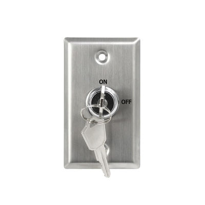 Two Metal Keys Keyed On Off Switch Mortise Mounted Long - Life Tested