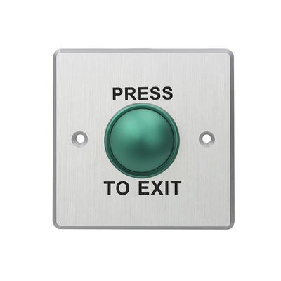 Mushroom Push Button with Metal Plate and Square European Size
