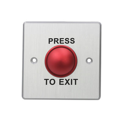 Mushroom Push Button with Metal Plate and Square European Size