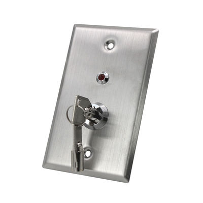 Red Light Indicator Momentary Key Switch 2 Position For Public / Banks