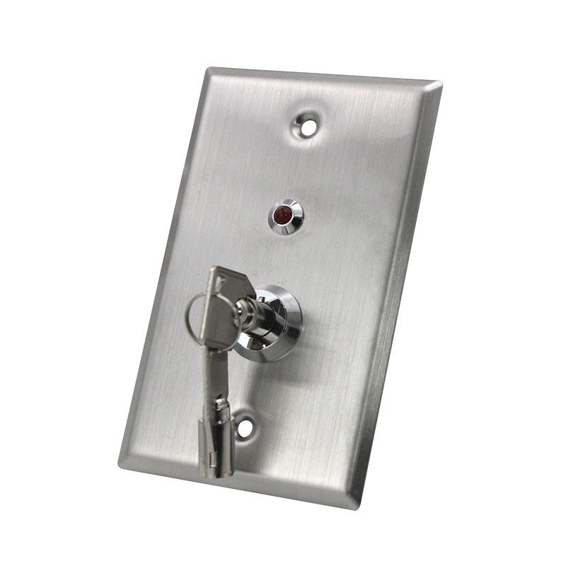 Red Light Indicator Momentary Key Switch 2 Position For Public / Banks